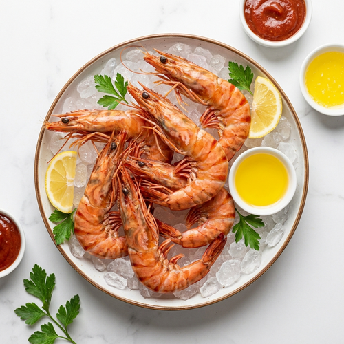 Whole Cooked Tiger Prawns - 5kg Box
